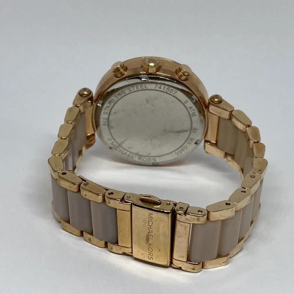 Michael Kors Parker MK5865 Womens Stainless Steel Analog Dial Quartz Watch WO487 - Picture 10 of 12